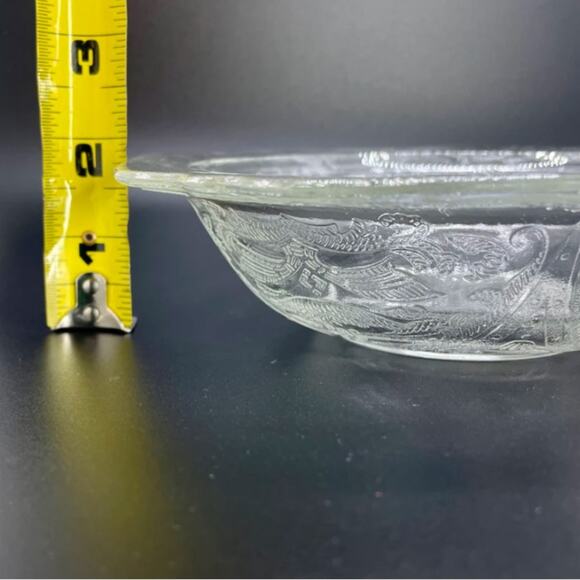 Vintage Depression Glass Madrid Pattern Bowl in Clear Glass. In Excellent Cond. - Picture 6 of 8